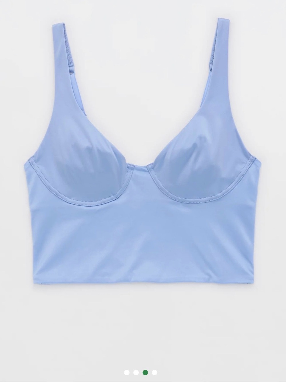 aerie Light Blue Shine Corset Bra Top